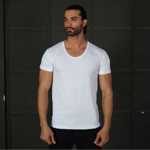 زیرپوش آستین‌دار مردانه سفید نخی سوپر پنبه