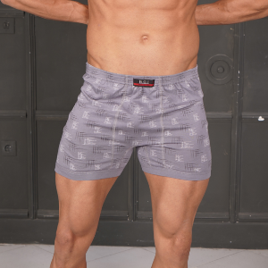 پادار جعبه ای سوپر B.G.I 5 شورت پادار مردانه چاپی متنوع و جذاب طوسی